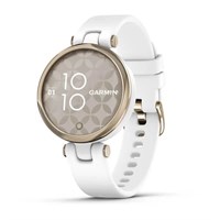 Garmin Lily Cream-Colored bezel, White Case, Silicone Band 15548