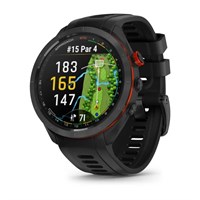 Garmin Approach S70 47 mm Black Ceramic Bezel, Black Silicone Band 15565