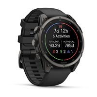 Garmin Fenix 9 Amoled 53mm Carbon Grey DLC Titanium Black Silicone Band (010-04763-11) 16333