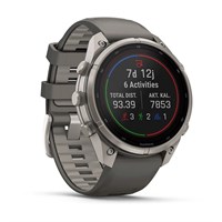Garmin Fenix 9 Pro Solar 51mm Titanium Pebble Grey Silicone Band (010-04339-06) 16345