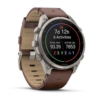 Garmin Fenix 9 Pro InReach 47mm Titanium Walnut Leather Band (010-04336-41) 16347