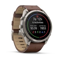 Garmin Fenix 9 Pro InReach 51mm Titanium Walnut Leather Band (010-04337-41) 16348