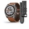 Garmin Fenix 7x Sapphire Solar 51мм Black Titanium, Brown Leather Band 15330