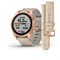 Garmin Fenix 7S Sapphire Solar 42мм Rose Gold Titanium, Limestone Leather Band 15336