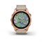 Garmin Fenix 7S Sapphire Solar 42мм Rose Gold Titanium, Limestone Leather Band 15336