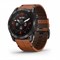 Garmin Epix Pro (Gen 2) Sapphire Edition 51 mm, Titanium Charcoal Gray DLC, Brown Leather Band 15445