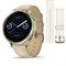 Garmin Venu 4 41мм Moon Gold, Ivory Silicone Band and Sand-Colored Leather Band 15502