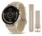 Garmin Venu 3S 41мм French Gray, Leather Band, Golden Bezel 15514