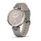 Garmin Lily Cream-Colored Bezel, Gray Case, Silicone Band 15552