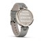Garmin Lily Cream-Colored Bezel, Gray Case, Silicone Band 15552