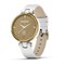 Garmin Lily Light Gold Bezel, White Case, Italian Leather Band 15554