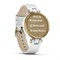 Garmin Lily Light Gold Bezel, White Case, Italian Leather Band 15554